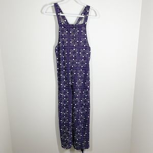 Ade‎ + Ayo Jumpsuit Overalls Girls Size L Purple Gometric Print Button Front